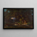 Landschaftsbild im Wald in den römischen Bergen - Johann Jakob Frey — gerahmtes Bild an der Wand