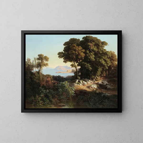 der Umgebung von Monreale, Sizilien - Johann Jakob Frey — gerahmtes Bild an der Wand