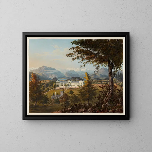 Thermalbad Albisbrunn im Kanton Zürich - Johann Jakob Meyer — gerahmtes Bild an der Wand