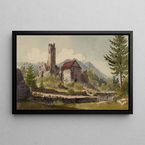 Johann Jakob Meyer - Ruine des Klosters Valduna bei Rankweil.webp