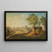 Blick vom Elisabethenschanze auf die runde Bastion in Richtung Steintor und Steinbefestigung in Basel - Johann Jakob Schneider — gerahmtes Bild an der Wand