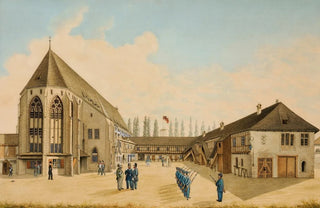 Johann Jakob Schneider - Kasernenhof im ehemaligen Kloster Klingental in Basel.webp