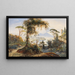 Ansicht von Neapel mit Golf und Vesuv im Hintergrund - Johann Jakob Wolfensberger — gerahmtes Bild an der Wand