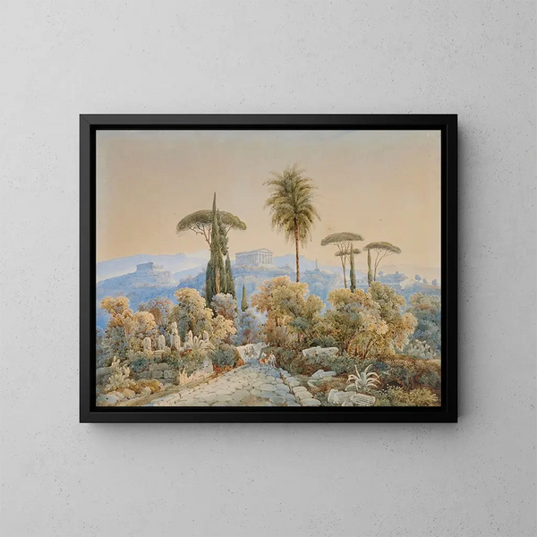 Ansicht des Römischen Forums - Johann Jakob Wolfensberger — gerahmtes Bild an der Wand