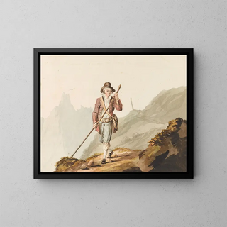 Johann Karl Mllener - Chasseur de Chamois aux Alpes.webp