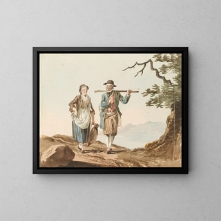 Johann Karl Mllener - Trachtenpaar am Murtensee.webp