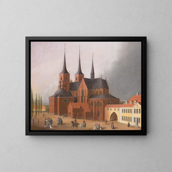 Kathedrale von Roskilde - Johann Karl Schultz — gerahmtes Bild an der Wand