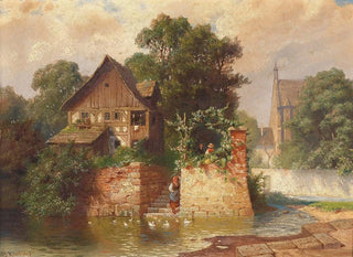 Johann Kautsky - Idylle am Stadtgraben.webp