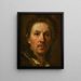 Selbstporträt - Johann Kupezky — gerahmtes Bild an der Wand