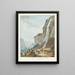 Fall des Wasserfalls namens Staubbach im Lauterbrunnental - Johann Ludwig Aberli — gerahmtes Bild an der Wand