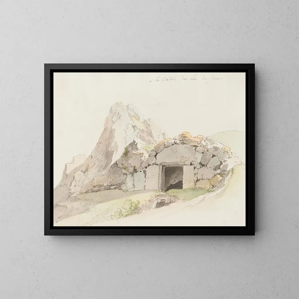Die Tal des Joux-Sees - Johann Ludwig Aberli — gerahmtes Bild an der Wand