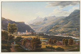 Johann Ludwig Bleuler - Vue dIlanz premire ville sur les bords du Rhin suprieur.webp