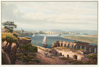 Johann Ludwig Bleuler - Vue de Neuwied prise prs de la ruine de Fredericstein nomm Teufelstein.webp
