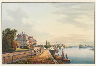 Johann Ludwig Bleuler - Vue du chteau de Biberich rsidance de SAS le Grand Duc de Nassau.webp