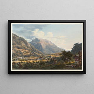Johann Ludwig Bleuler - Vue du village de Trons historique au sujet de la confederation du Canton des Grisons.webp