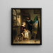Die Familie des Malers in seinem Atelier - Johann Matthias Ranftl — gerahmtes Bild an der Wand