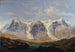 Wetterhorn, Mettenberg und Eiger mit den Gletschern von Grindelwald zwischen den beiden - Johann Michael Sattler — Ansicht des Kunstwerks