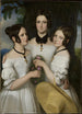 Portrait von drei Mädchen - Johann Nepomuk Nestroy — Ansicht des Kunstwerks