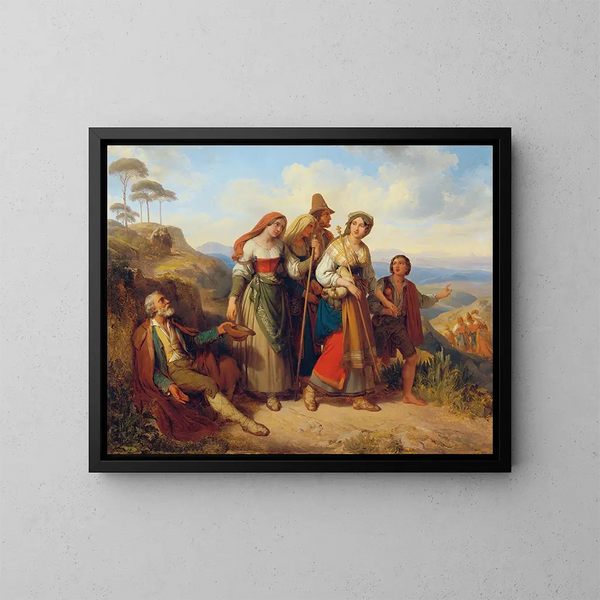 Römerpilger - Johann Nepomuk Ender — gerahmtes Bild an der Wand