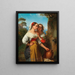 Junge italienische Frauen an der Fontäne - Johann Nepomuk Ender — gerahmtes Bild an der Wand