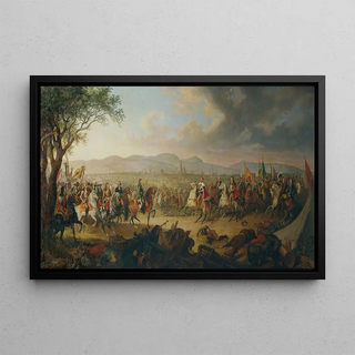 Johann Nepomuk Hchle - Kaiser Leopold I und Knig Jan III Sobieski vor Wien.webp