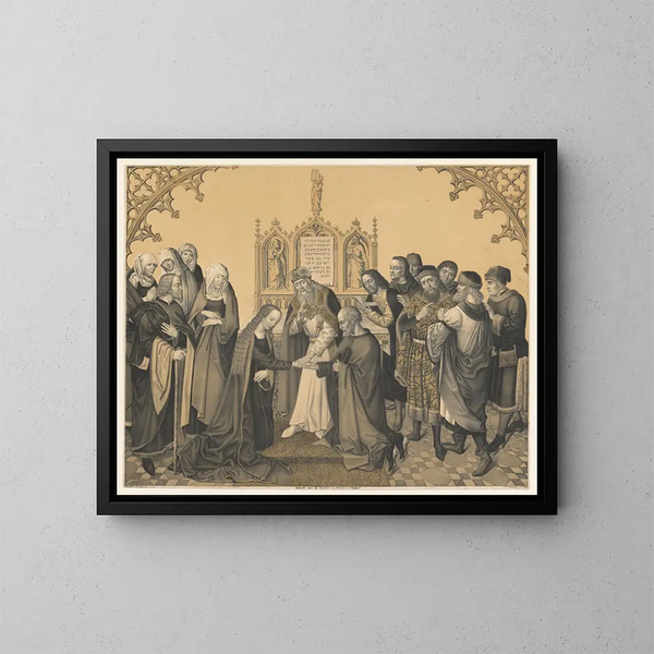 Hochzeit von Joseph und Maria - Johann Nepomuk Strixner — gerahmtes Bild an der Wand