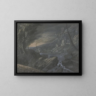 Johann Nikolaus Gassner - Berglandschaft mit Schlssern.webp