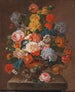 Ein Blumenstrauß mit einem Vogelnest - Johann Oberer — Ansicht des Kunstwerks