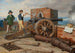 Freunde Künstler schießen mit Kanonen auf die Festung Michele bei Ostia, Ferdinand Jagemann und Peter Krafft - Johann Peter Krafft — Ansicht des Kunstwerks