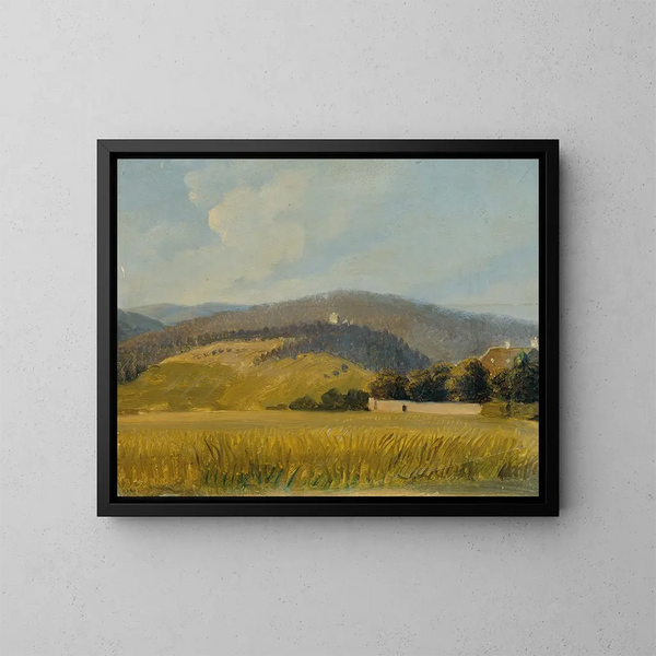 Landschaft bei Baden - Johann Peter Krafft — gerahmtes Bild an der Wand
