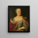 Portrait von Marie-Louise von Hessen-Kassel, genannt MaaikeMeu, Witwe des Friesen-Stathouders Jean-Guillaume Friso, Fürst von Orange-Nassau - Johann Philipp Behr — gerahmtes Bild an der Wand
