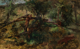 Johann Till the younger - Waldweg mit Zaun.webp