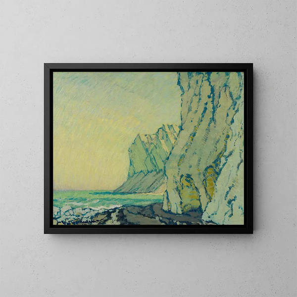 Felsen der Ostsee - Johann Walter-Kurau — gerahmtes Bild an der Wand