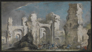 Johann Wilhelm Baur - Rmische Ruinen mit berfall.webp