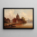 Kirche mit Kuppel in Amsterdam - Johann Wilhelm Jankowsky — gerahmtes Bild an der Wand