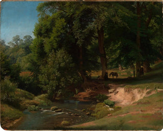 Johann Wilhelm Schirmer - An der Alb I mit rastenden Reitern.webp