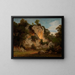 Felsenwand mit Blumen und Gestrüpp - Johann Wilhelm Schirmer — gerahmtes Bild an der Wand