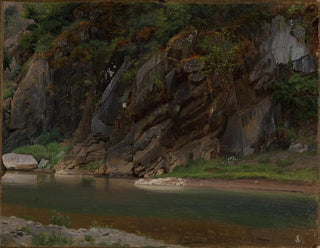 Fluss mit felsigem Ufer - Johann Wilhelm Schirmer — Ansicht des Kunstwerks