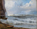 Studien der Meeresküste bei Étretat mit Felsen auf der linken Seite - Johann Wilhelm Schirmer — Ansicht des Kunstwerks