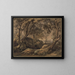 Landschaftsbild mit Blick auf Olevano und den Monte Cavo - Johann Wilhelm Schirmer — gerahmtes Bild an der Wand