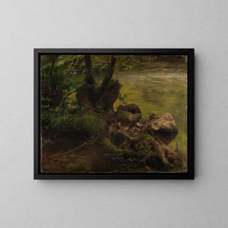 Johann Wilhelm Schirmer - Wurzeln und Steine am Bach.webp