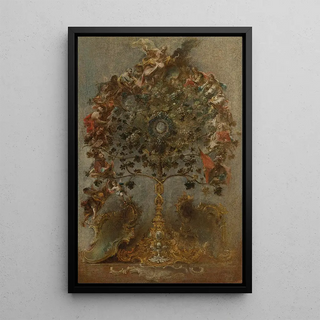 Johann Wolfgang Baumgartner - Design For A Monstrance With Grape Vines God The Father And Other Figures.webp