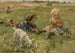 Landschaftsgemälde mit Kindern, die in einem Feld mit einer Ziege spielen - Johann Zoetelief Tromp — Ansicht des Kunstwerks
