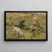 Landschaftsgemälde mit Kindern, die in einem Feld mit einer Ziege spielen - Johann Zoetelief Tromp — gerahmtes Bild an der Wand