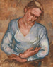 Frau mit verschränkten Armen - Johanna Kampmann-Freund — Ansicht des Kunstwerks
