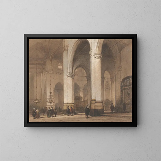 Johannes Bosboom - Gezicht in de StLaurenskerk te Rotterdam.webp