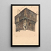 Studie des oberen Stockwerks eines Eckhauses - Johannes Bosboom — gerahmtes Bild an der Wand