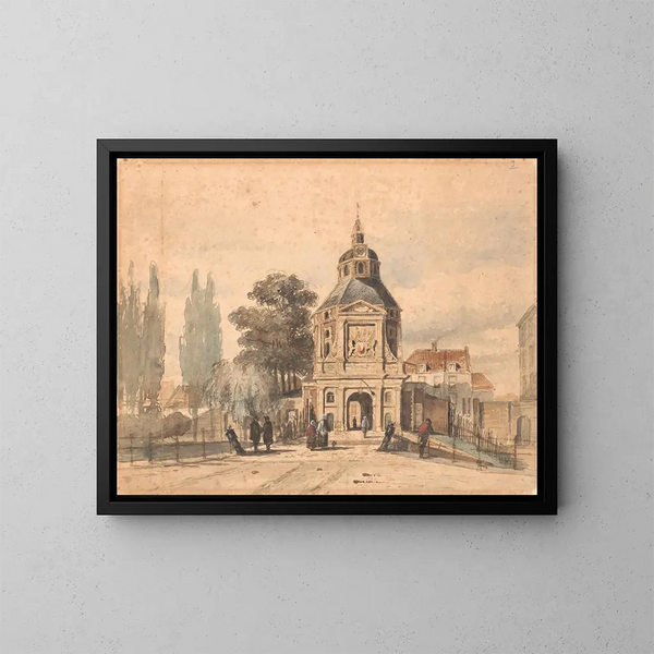 Porte des Wittevrouwen à Utrecht - Johannes Bosboom — gerahmtes Bild an der Wand