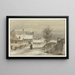 Winterlandschaft mit stehender Frau auf dem Eis - Johannes Franciscus Hoppenbrouwers — gerahmtes Bild an der Wand