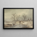 Winterlandschaft - Johannes Franciscus Hoppenbrouwers — gerahmtes Bild an der Wand